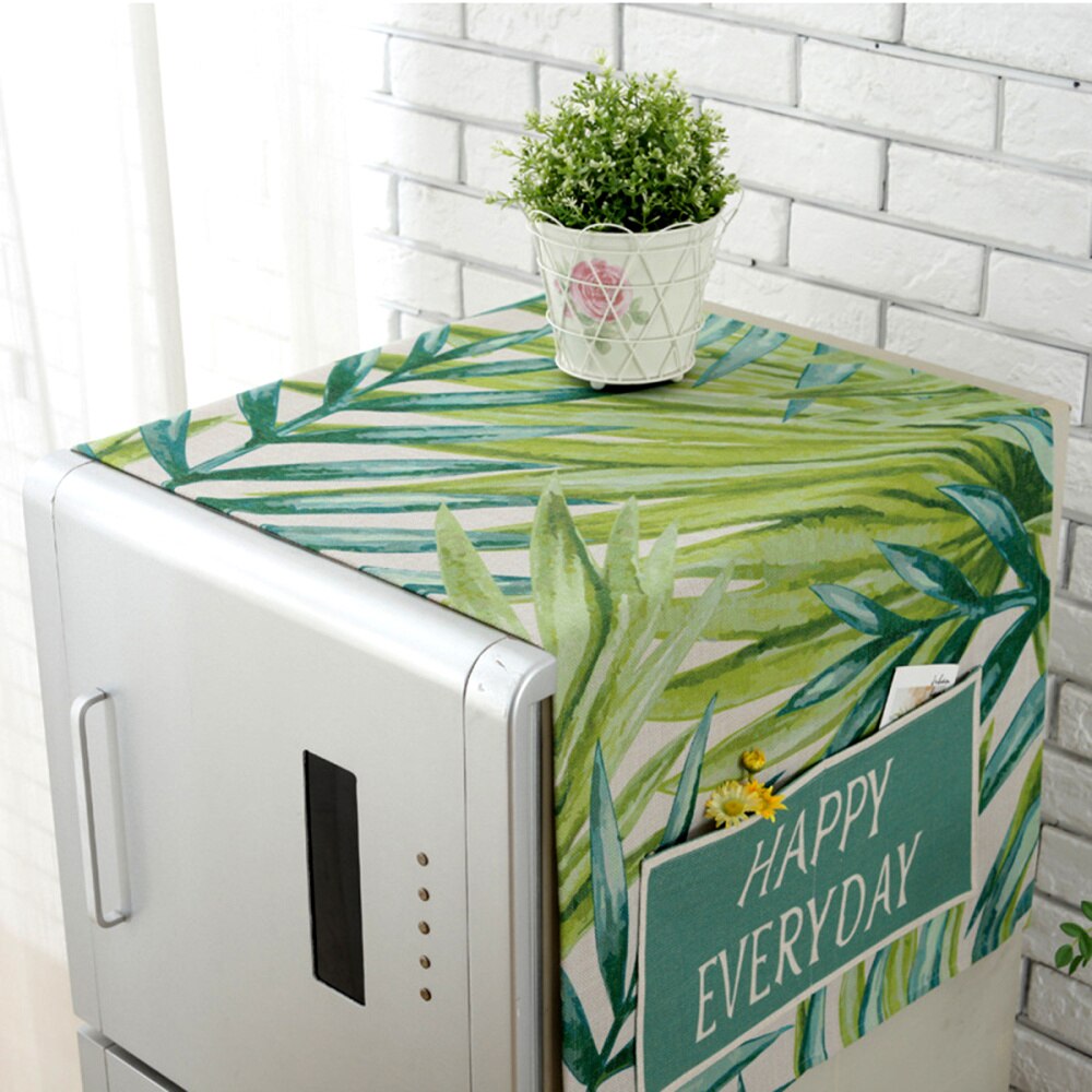 1 pc koelkasthoezen van katoen en linnen voor wasmachine en koelkast