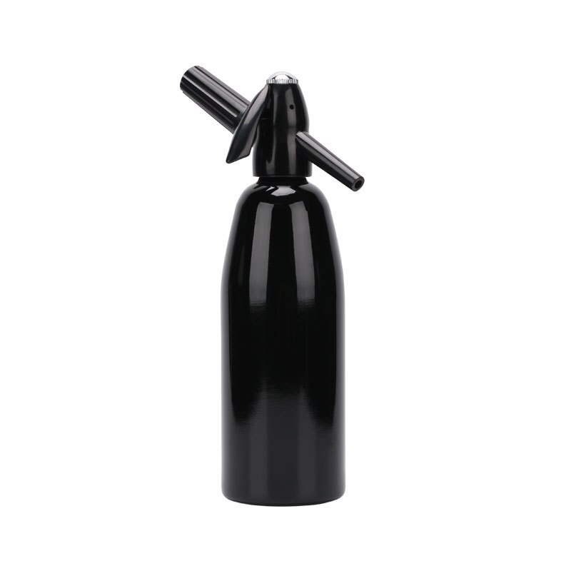 Soda Maker Aluminum Siphon 1L Soda Brewing Machine Home Bar Tool Diy Beverage Juice Carbon Dioxide Injection Bottle: black