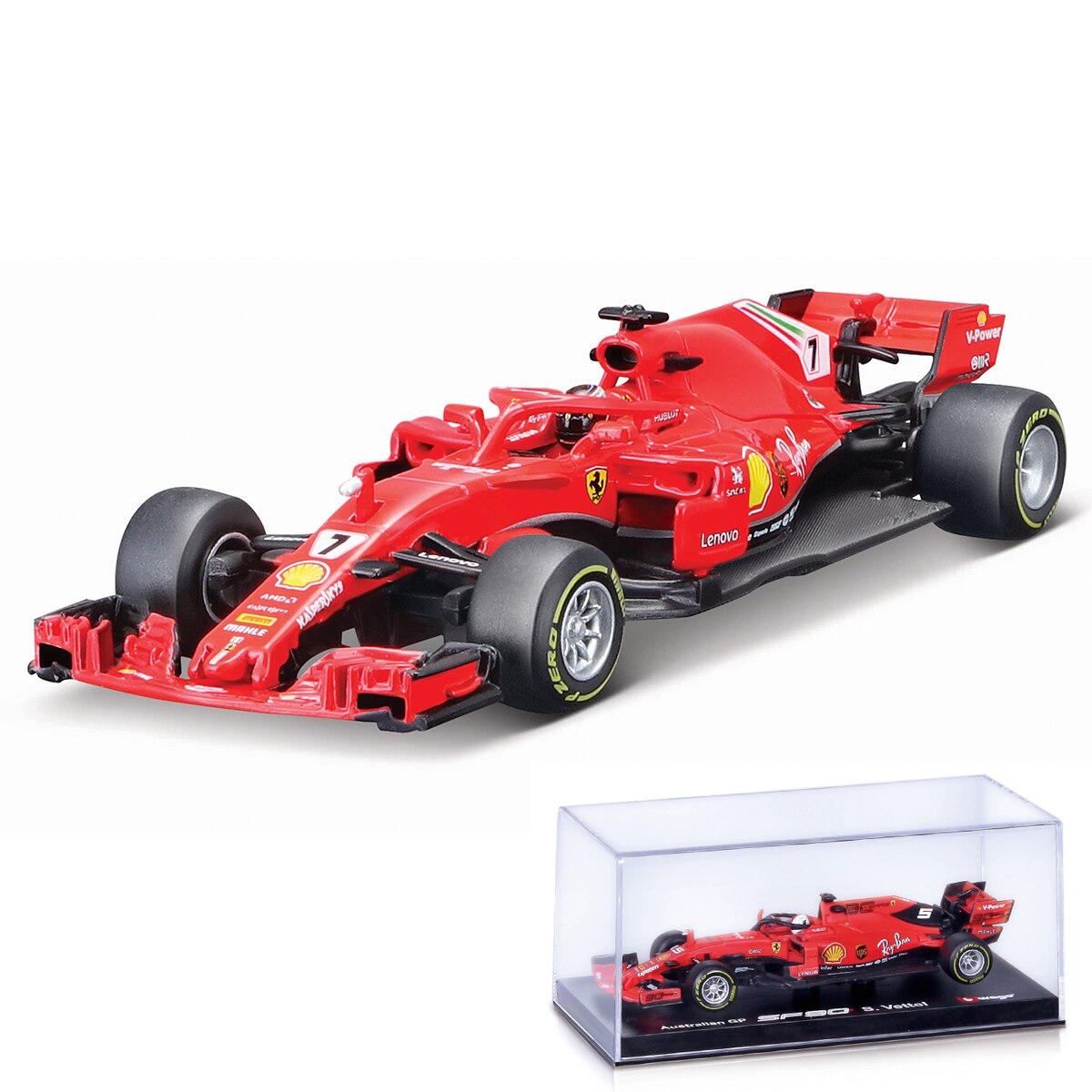 Bburago 1:43 RB15 RB16B #33 F1 Formula Car Static Die Cast Vehicles Collectible Model Racing Car Toys: 2018 SF71 7