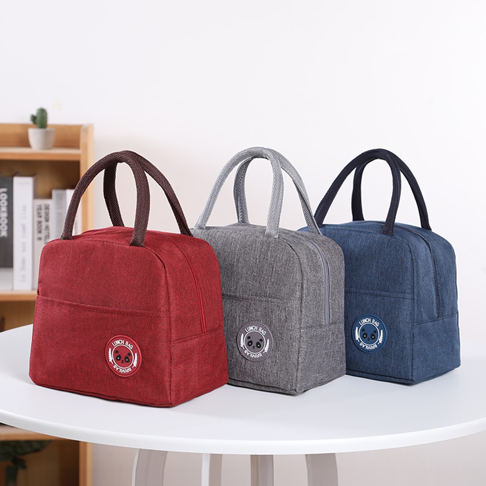 16 Styles Waterproof Lunch Bag Nylon Portable Zipper Thermal Oxford Lunch Bags For Women Convenient Lunch Box Tote Food Bags