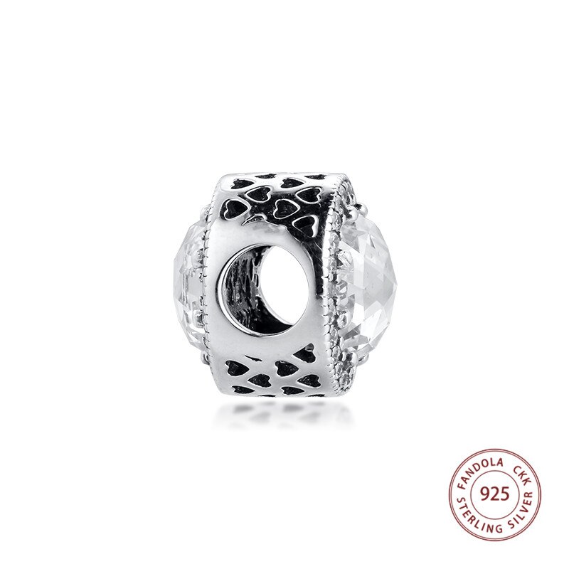 Passt berloques Charme Armband 925 Sterling Silber Radiant Herzen Klar CZ Charme Perlen für Schmuck Machen Frauen Zubehör