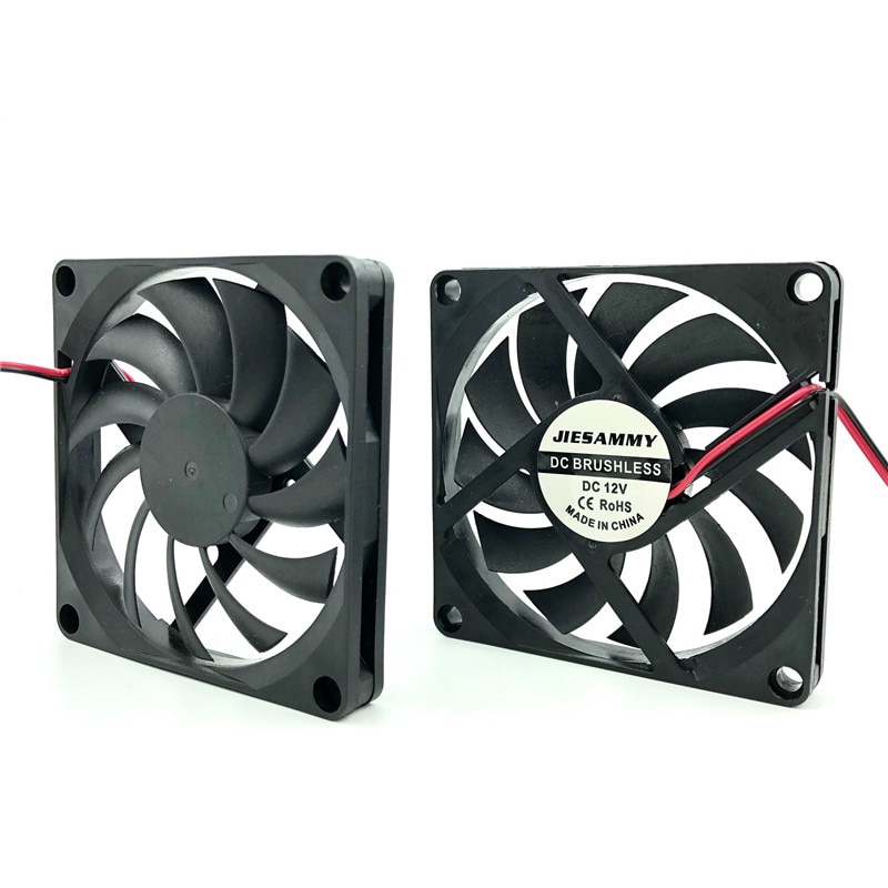 JIESAMMY 80mm CPU heatsink cooling fan 8010 5V USB 12V 24V Silent 18dBA Sleeve/BALL bearing 8cm pc fan 80x80x10mm