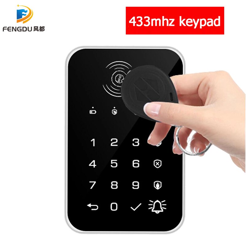 Wireless Touch Keypad GSM Alarm System RFID Card Password Keypad For Burglar Fire Alarm Host Control Panel