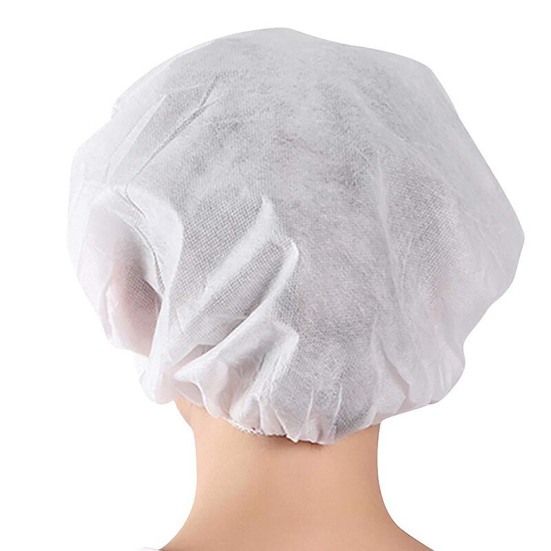 10 stk ikke-vævet engangs brusebadhætte vandtæt anti støv hat til spa skønhedssalon badeværelse motorhjelme hotel badeværelse produkter