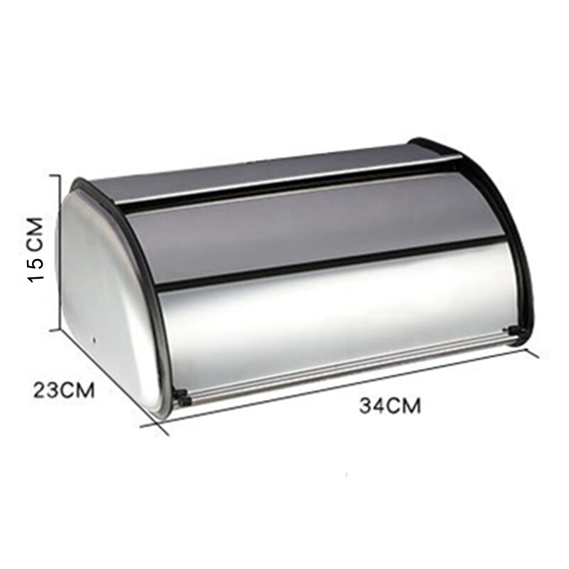 Franse Vintage Brood Opbergdoos Bin Rollup Top Lichtgrijs Kleine Gepoedercoat Brood Ijzer Snack Dozen Voor Keuken Thuis decor