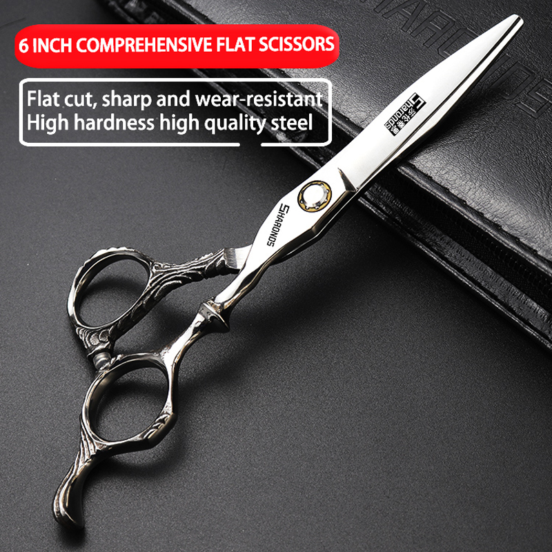 6/7 Inch Professionele Kapper Schaar Set 440C Japanse Staal Kappers Dunner Snijden Duitsland Haar Snijgereedschappen: Roze