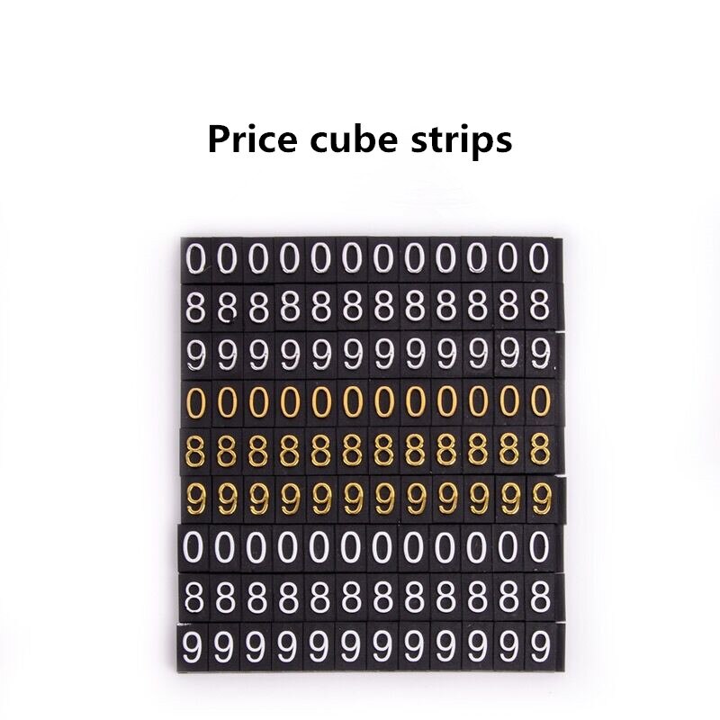 10 Sets Adjustable Number Letter Metal Base Price Display Counter Stand Label Numbers Combined Jewelry Digital Price Cube Tag