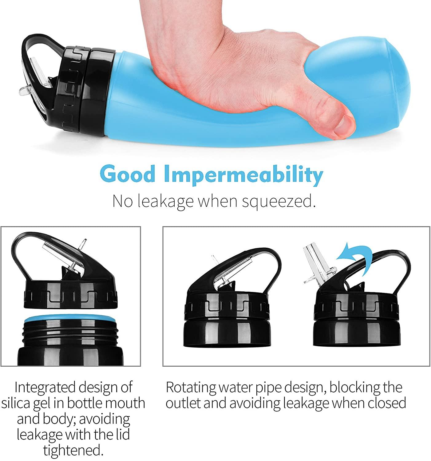 600ML silicone Pieghevole Bottiglia di Arrampicata tutto'aperto A Scomparsa Bottiglia di Acqua di Viaggio Comodo anti-scottatura