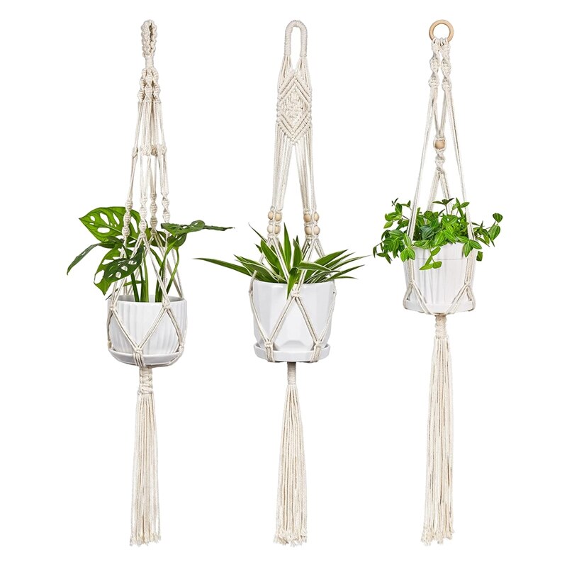Bamworld Vensterplantenplanken Hangende Planken Vensterplantenhanger Binnen Houten Plantenmuurplank Vensterbankplantenplank Binnen Hangende Plantenstandaard Woonkamerdecoratie Tuin Boho Decor
