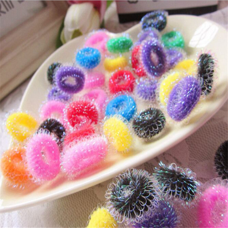 Diameter 40 Stks/pak Candy Kleur Basic Rubber Band Kinderen Kids Elastische Haarband Baby Meisjes Haar Touw Accessoires
