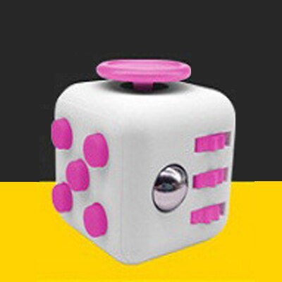 Hand Cube For Anxiety Relief Focus Kids 6 Sides Magic Button Anti Stress Cube Vinyl Desk Spinner Toys 3.3cm Relaxation: 10