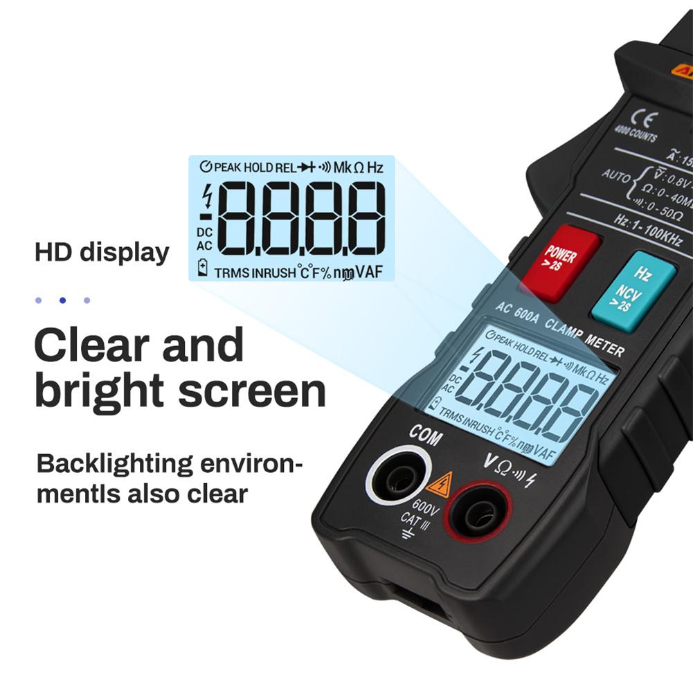 ANENG ST203 Auto Digital Klemme Meter Multimeter 4000 zählt True RMS Mini Ampere DC/AC Klemme Meter Voltmeter 400v Automatische Palette