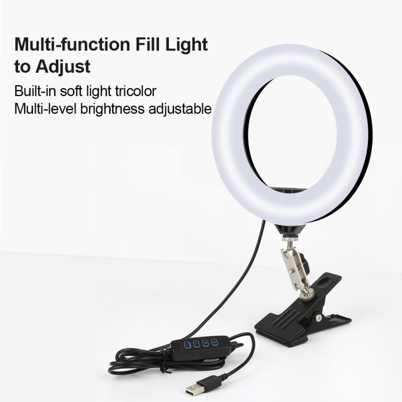 Lampada anello LED Selfie Anello di Luce Con Il Supporto Del Basamento Del Telefono Della Macchina Fotografica Studio Luce di Riempimento Per Il Trucco Fotografia Video