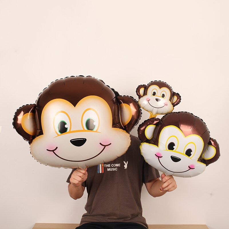 1pc Big Size Lion tiger monkey cow zebra giraffe Helium Balloon Birthday Party Decorations Foil Balloons Kid Boy toy Baby Shower