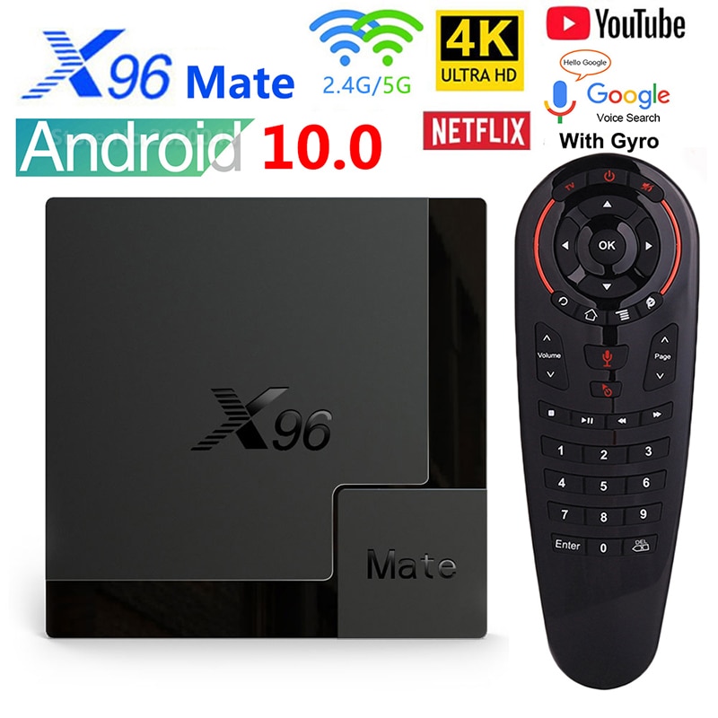 X96 Mate Smart Tv Box Android 10 Allwinner H616 4Gb 64Gb 32Gb 2.4G & 5G Wifi 4K Hd Google Mediaspeler Android Tv Box