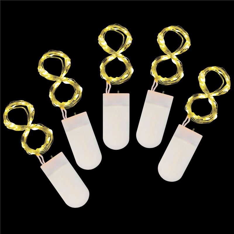 Guirnalda de luces LED de alambre de cobre para decoración de Navidad, guirnalda de luces de hadas para vacaciones, árbol, de boda, Navidad, , 10 Uds., 5 uds.