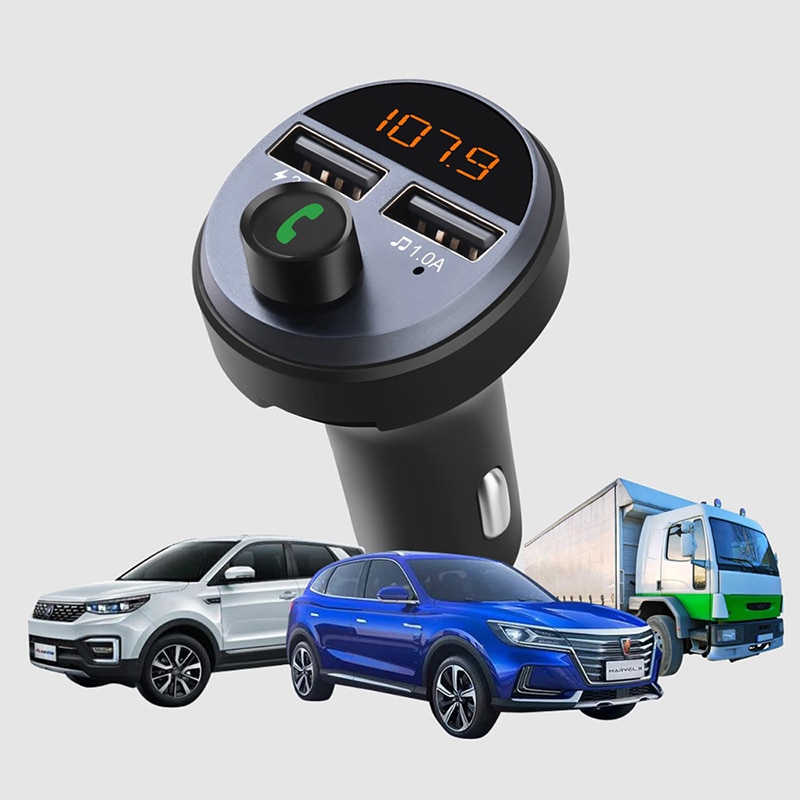 Langaton handsfree auto bluetooth 5.0 kit fm lähetin auto  mp3 pelaaja 3.6a nopea lataus dual usb laturi tuki tf -kortti  z2