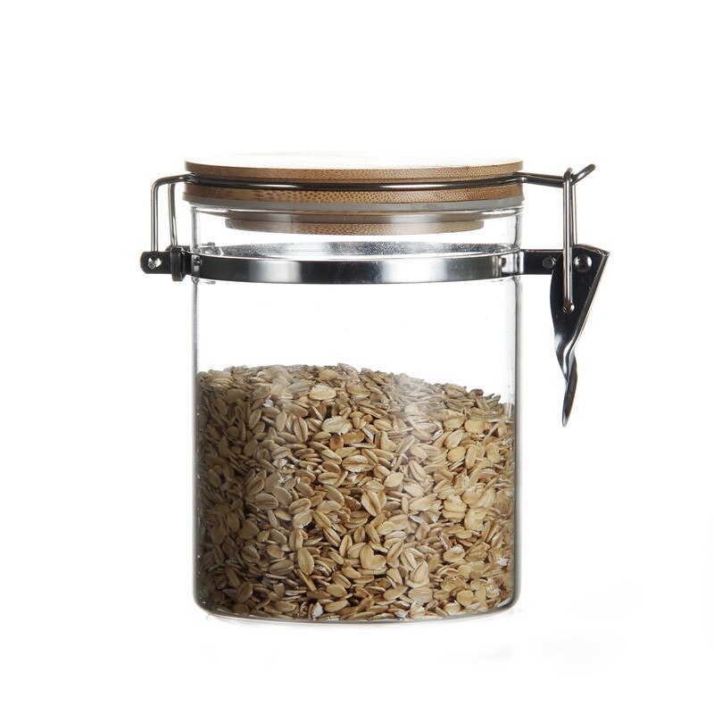 Kreative Glas Luft Engen Lebensmittel Container Gläser mit Deckel Speisekammer Veranstalter Gewürz Container Pojemniki Kuchenne Kleine Container AC50CN