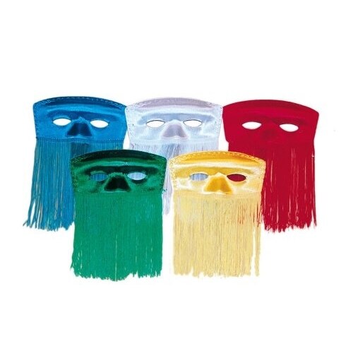 Guirca-Antifaz seda con flecos, colores surtidos (12457)