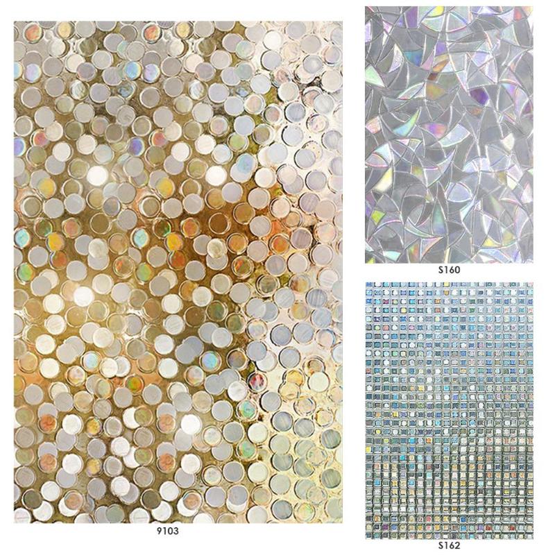 Frosted Opaque Glass Window Film Matte Three-dimensional Front Smooth Reverse Privacy Adhesive Stickers Bathroom Home Decor