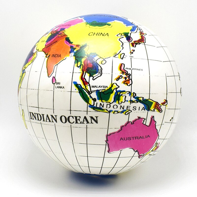 30cm Inflatable Globe World Earth Ocean Map Ball Geography Learning Educational Beach Ball Kids Toy home Office Decoration