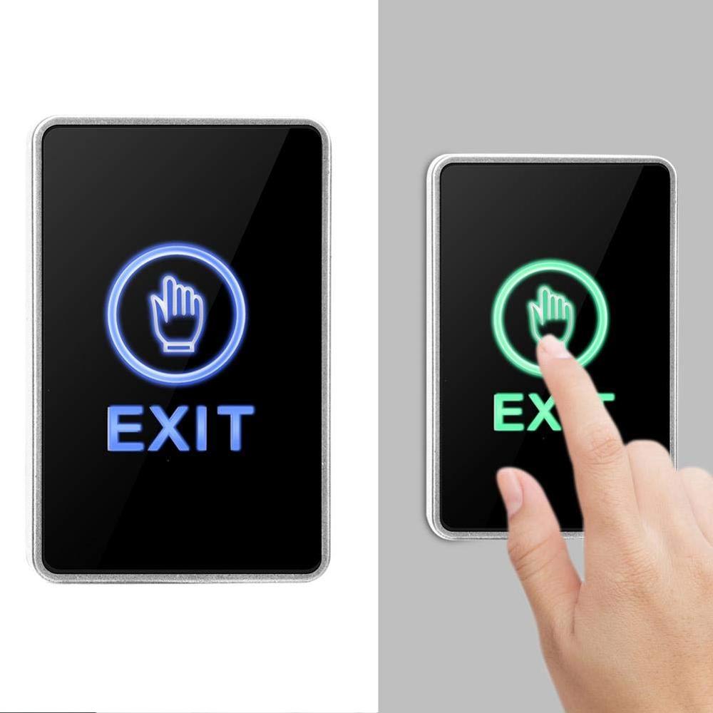 DC12V NC NO Gate Door lock ir sensor Exit Release Button Switch Panel LED Light for Door Access Control System