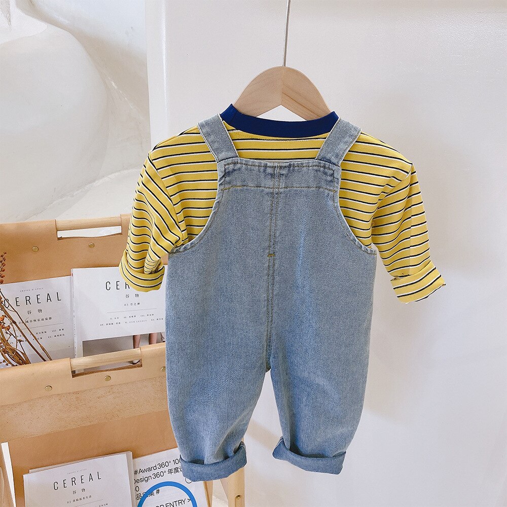 Kinderkleding Overalls Voor Kinderen Losse Jeans Jongens Leisure Broek Casual Baby Meisje Jumpsuits 1-6 Jaar oude Kinderen Broek