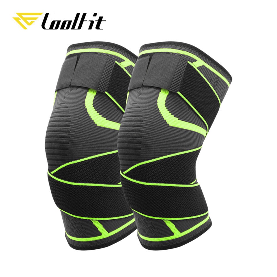 CoolFit 1 Pair Kneepad Support Protector Sports Knee Pads Breathable Bandage Knee Brace Basketball Tennis Cycling