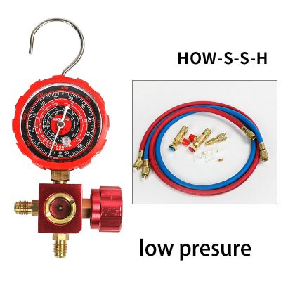 Air conditioning refrigerant filling tube cold medium Freon R22 R134A R410 Refrigerant charging hose Pressure Gauge: 6