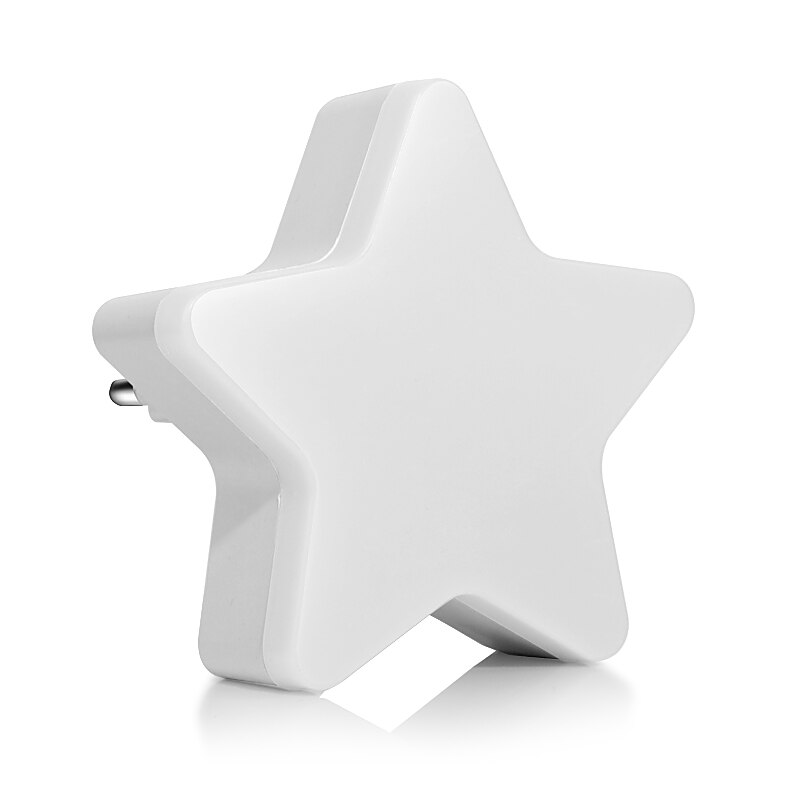 Led nachtlampje sensor controle energiebesparende mini lamp woonkamer slaapkamer verlichting us / eu stekker kindernachtlampje: Witte ster / Ons