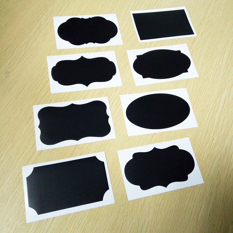 8PCS/Set Bottles & Jars Labels Wedding Kitchen Jars Blackboard Stickers Chalkboard Labels Bottle Label