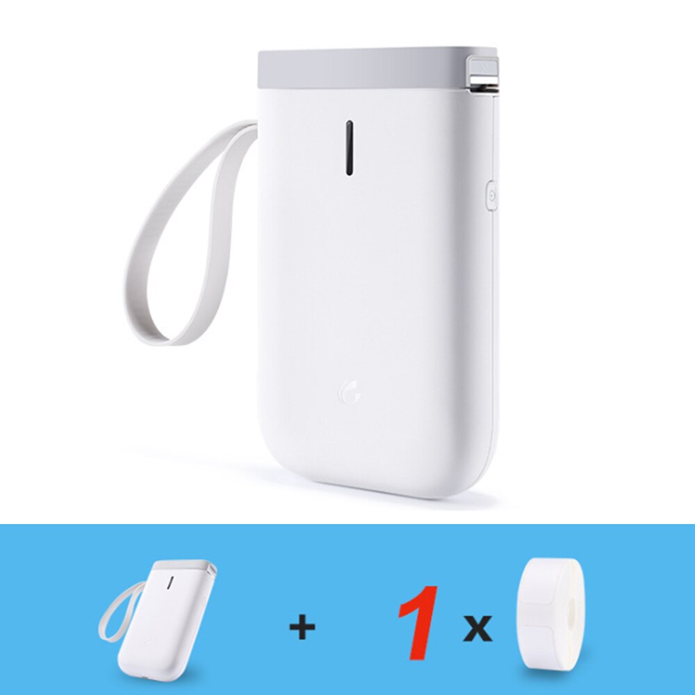 SeenDa Mini Portable Bluetooth Lable Printer Thermal Label Printer Home Office Printer Name Price Sticker Printer for Mobile: with 1 roller paper