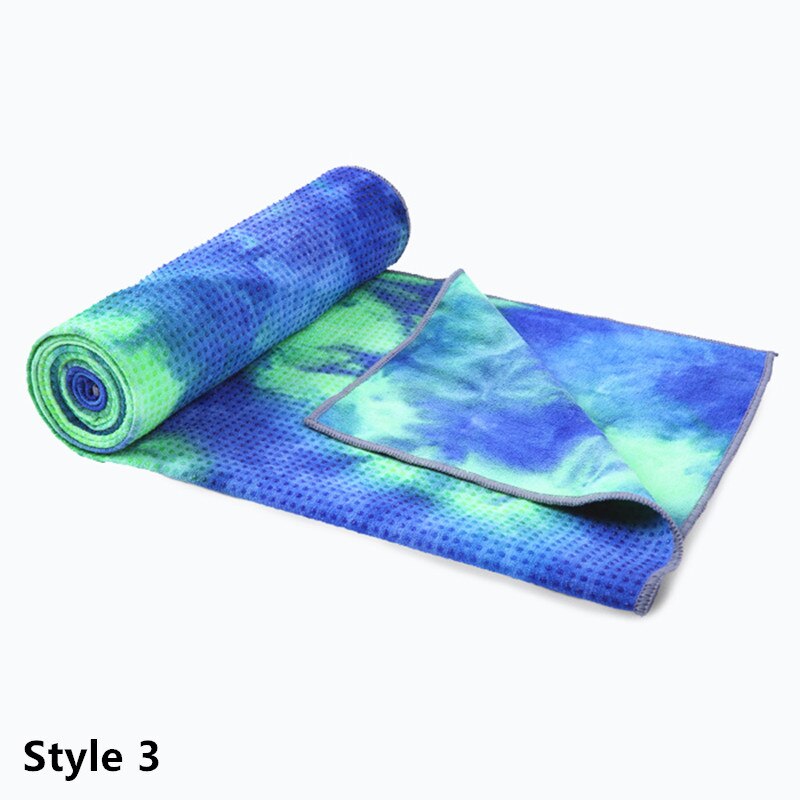 183*63cm skridsikker yogamåttedækselhåndklæde anti-glid mikrofiber yogamåttehåndklæder pilates tæpper fitness: Blå