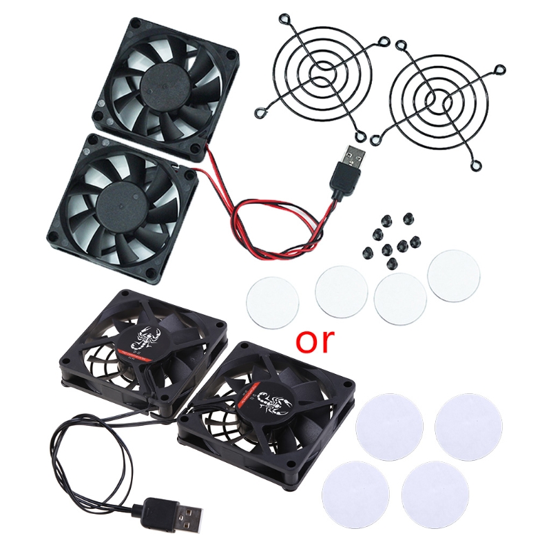 1Set Koelventilator Usb Fan Koeler Voor A-SUS RT-AC68U/AC86U/AC87U/R8000 Router