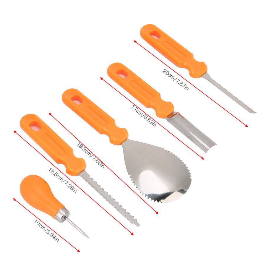 5pz Zucca di Halloween Intagliare taglierina FAI DA TE Decorazione intagliatore Frese E Taglierine per micro SIM Strumenti impostato