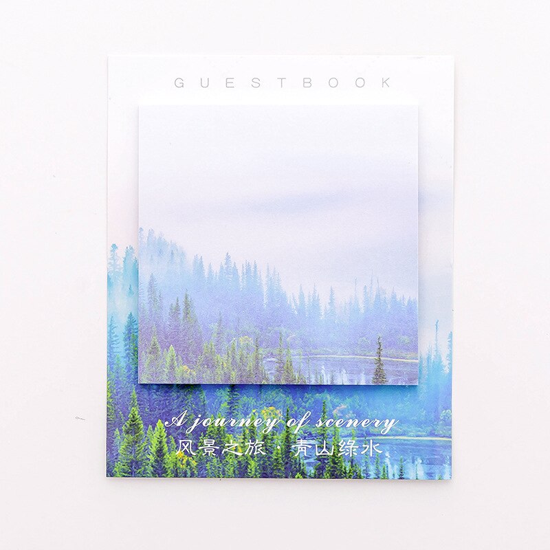 Beauty Landscape Post-It Notes Sun Scrapbook Stickers Work Study Plan Stationary Office School Supplies Sticky Label: Style 1
