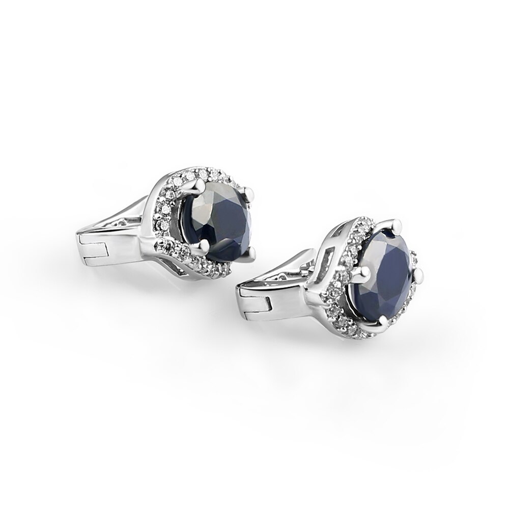 Gem's Ballet 3.26C saphir bleu naturel pierres précieuses Vintage boucles d'oreilles en argent Sterling 925 bijoux fins pour les femmes directe