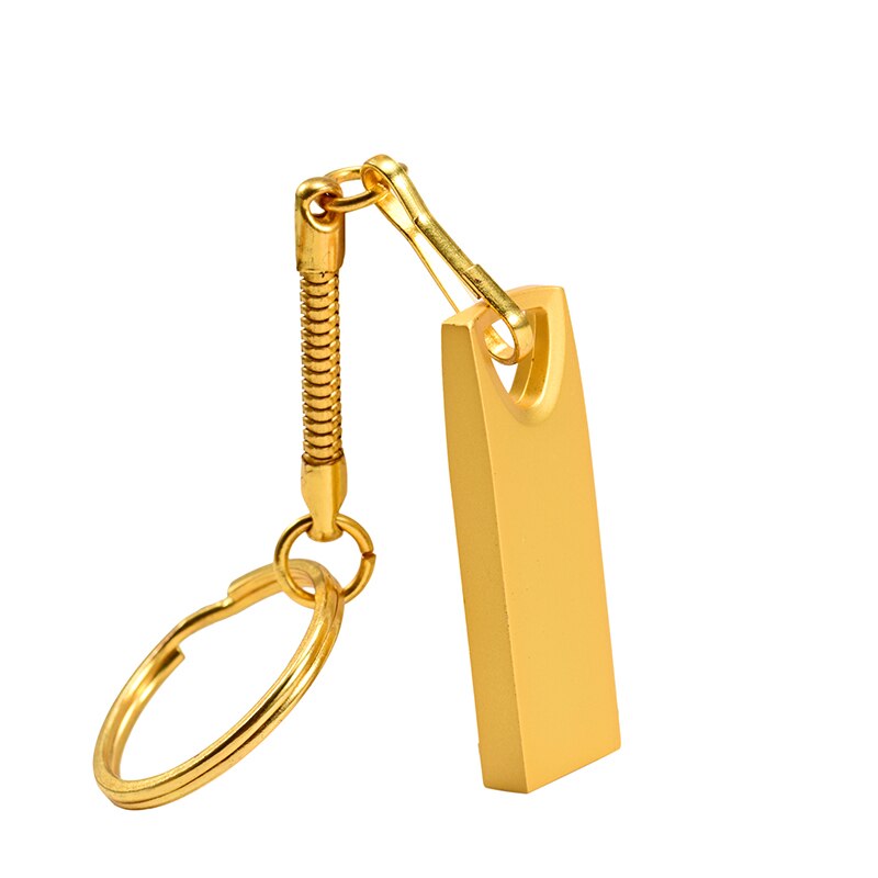 SHANDIAN USB Flash Drive 64GB Metal Pendrive Hi Speed USB Stick 32GB Pen Drive Actual Capacity 16GB USB Flash: 64GB / gold