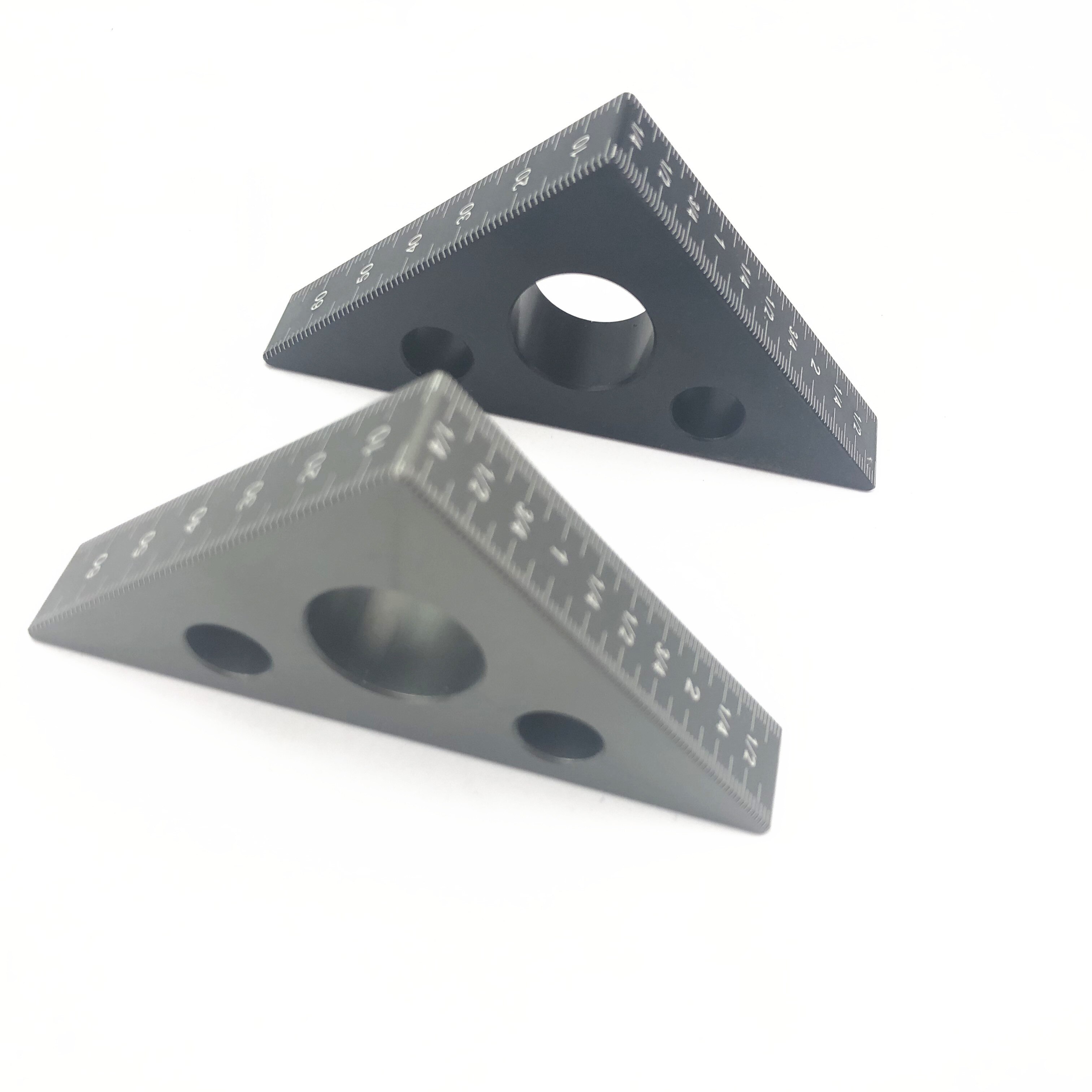 Aluminiumlegering rät vinkel linjal mini ficka fyrkantig träbearbetning triangel linjal höjd mätning mätning träbearbetningsverktyg