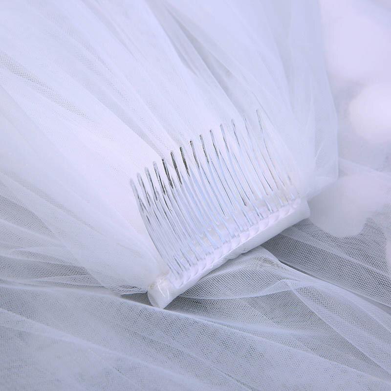 2T Petals Wedding Veil Cathedral Length Flowers Bridal Veils Cover Face Bride Veil Wedding Accessories