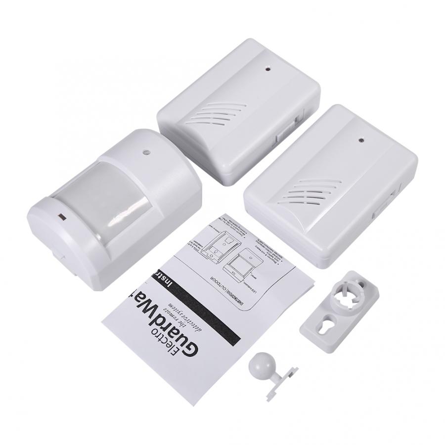 Split Motion Sensor Deurbel Alarm Draadloze Alert Beveiligingssysteem Voor Thuis Oprit Patrol Garage Deurbel Welkom Apparaat Wit: type 2