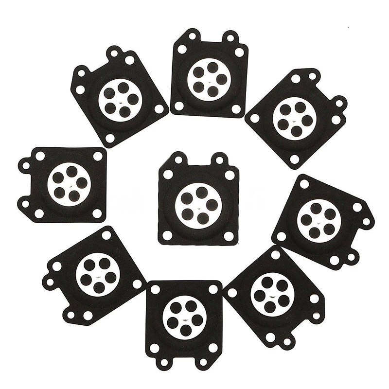 Diafragma de goma para motor, accesorio de repuesto para cortacésped, 20 piezas de carburador
