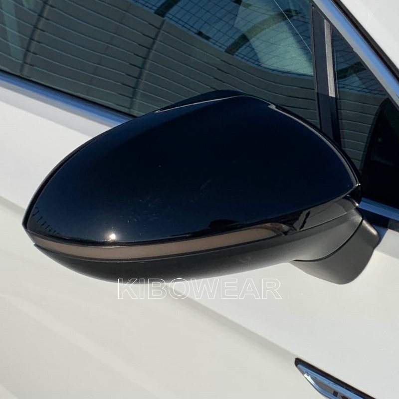 2pcs Black Side Mirror Covers for VW Passat B8 Variant Arteon Caps (Glossy Pearl Black) for Volkswagen