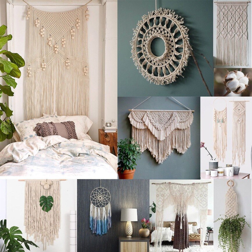 Natuurlijke Katoen Macrame Touw Koord 3Mm 109 Yard 100% Natuurlijke Katoen Muur Opknoping Plant Hanger Craft Maken Breien Koord touw