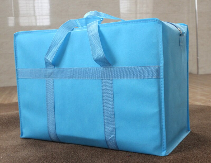 Solid Color Luggage Bag Large Capacity Thick Waterproof Oxford Bags Duffle Bag Huge Snakeskin Nylon Travel Bags for Home: Sky Blue Big