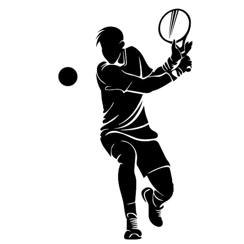 10CM*17.1CM Sport Tennis Player Decor Car Sticker Vinyl Decals S9-0409