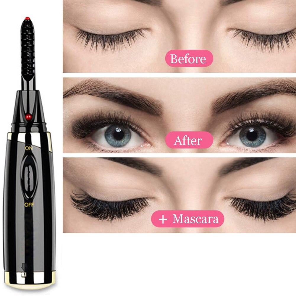 Sähköinen lämmitetty ripsien taivutin sähköinen permanentti taivutin rauta silmäripset applikaattori silmäripsien taivutin clip työkalu