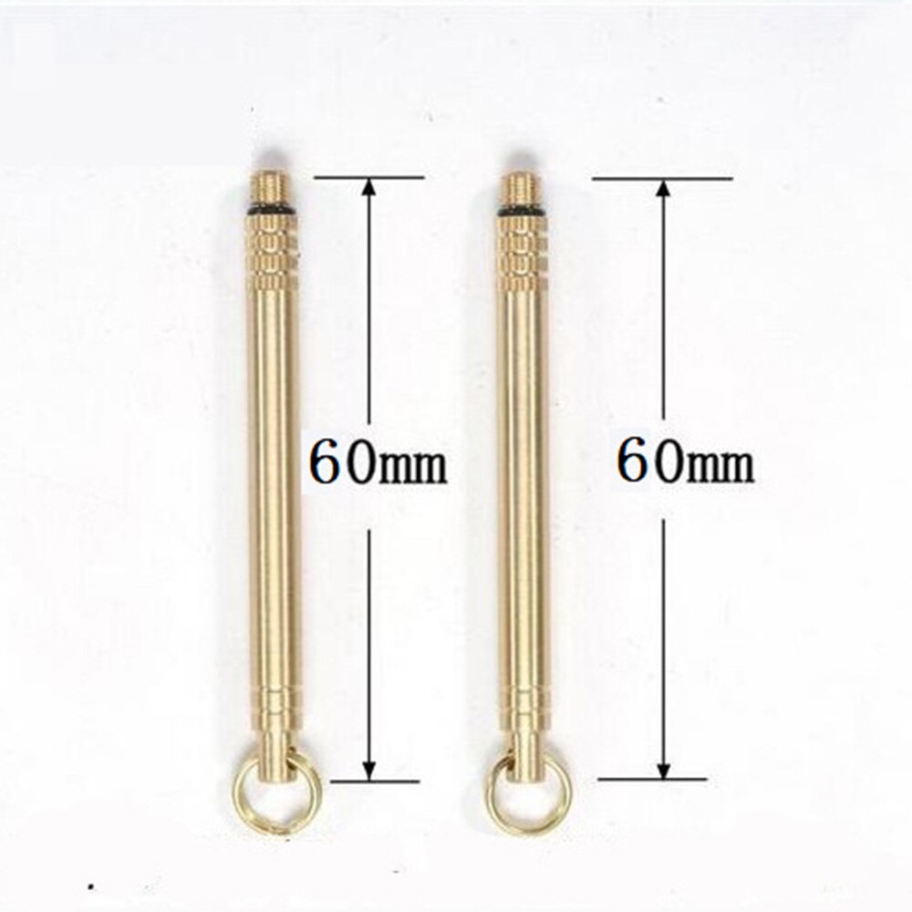 9.5Cm Multifunctionele Tandenstoker Fruit Pick Tandenstokers Titanium Tandenstoker Sleutelhanger Draagbare Messing Geïntegreerde Tandenstokers