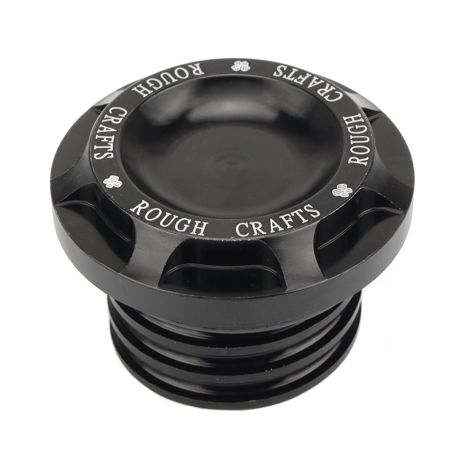 For Harley Touring Road King Street Glide Dyna Softail Sportster XL 883 Motorcycle Fuel Tank Cap Rough Crafts RC Gas Caps Cover: Black