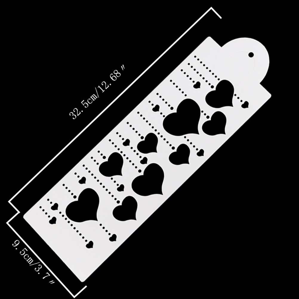 Hängande hjärta tårta stencil sida tårta stencil fondant form tårt dekorationsverktyg tårta sida dekorera topp stencil dekoration
